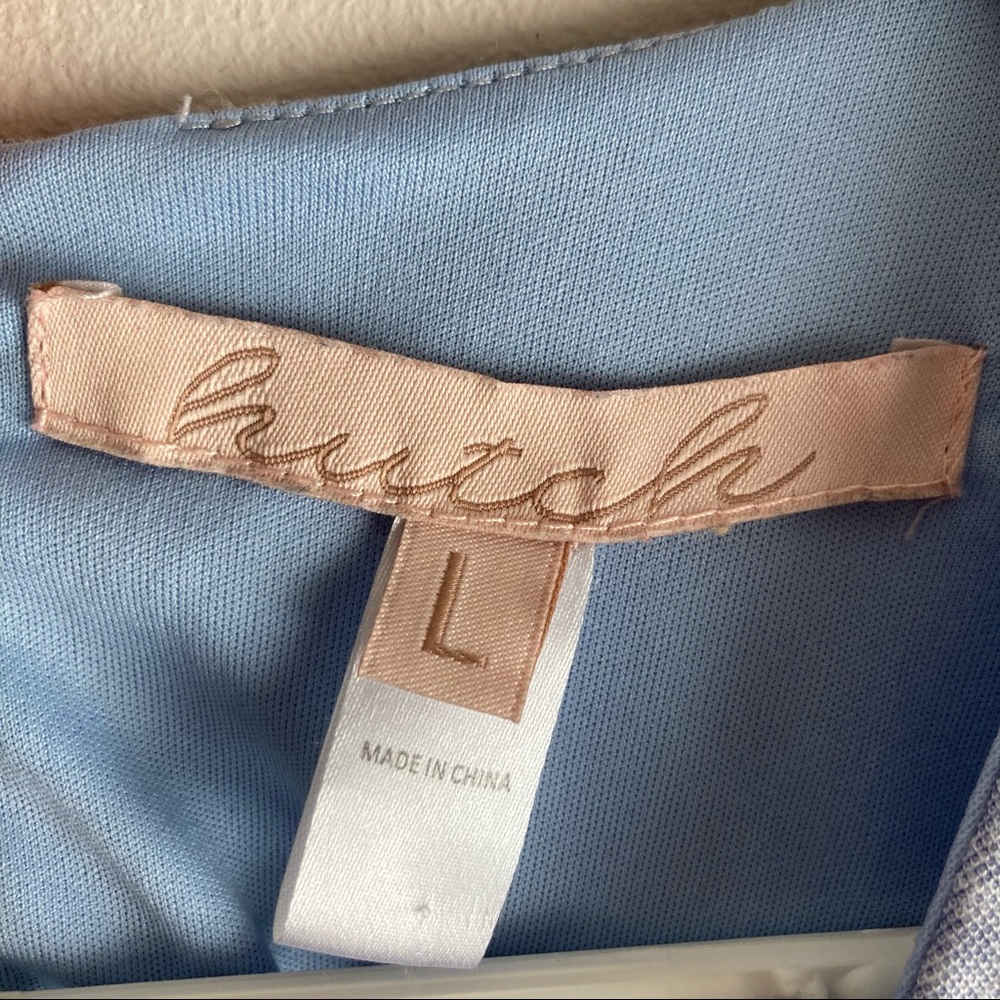 HUTCH Anthropologie Dress Light Blue Pockets Large - Picture 8 of 15